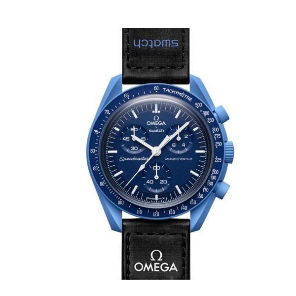 Omega X Swatch Mission To Neptune Quartz Watch 42mm