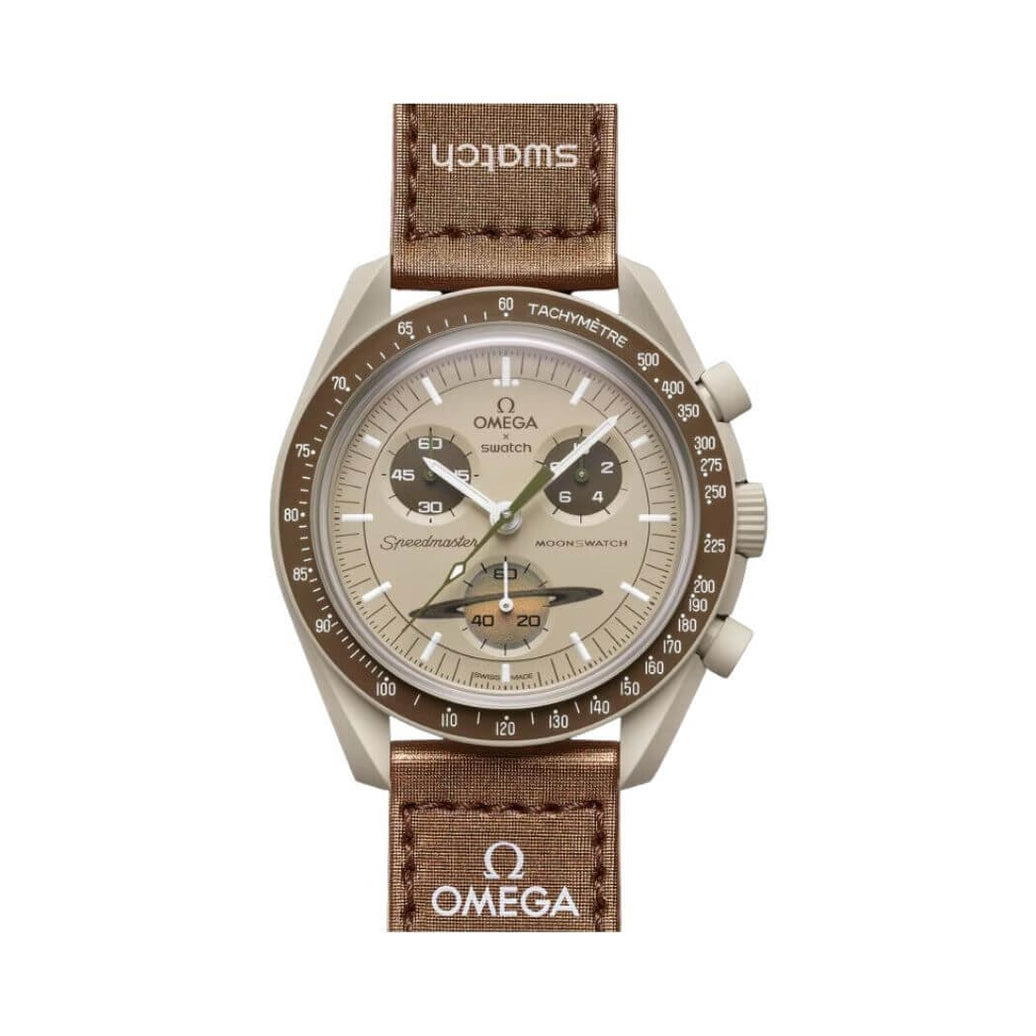 Omega X Swatch Mission To Saturn Quartz Watch 42mm