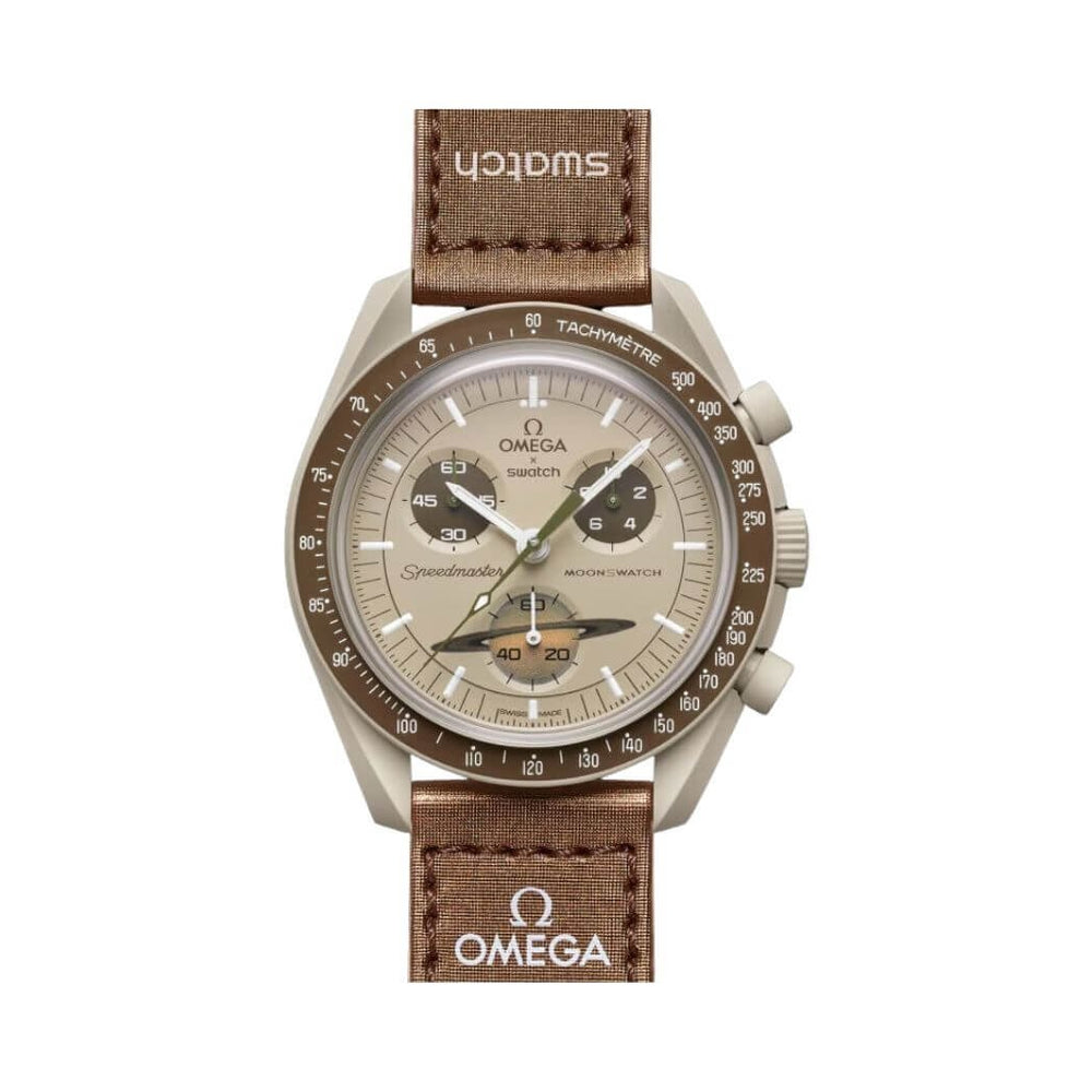 Omega X Swatch Mission To Saturn Quartz Watch 42mm