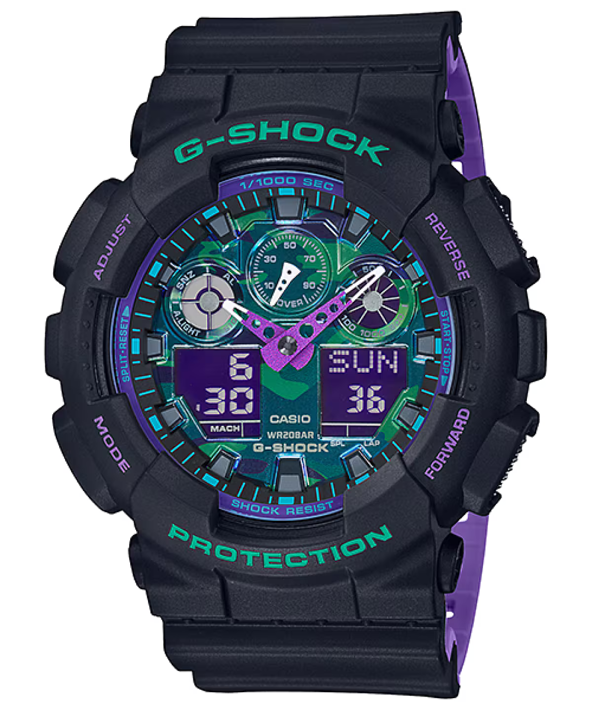 Casio G SHOCK Analog-Digital Men's Watch 55mm - GA-100BL-1A